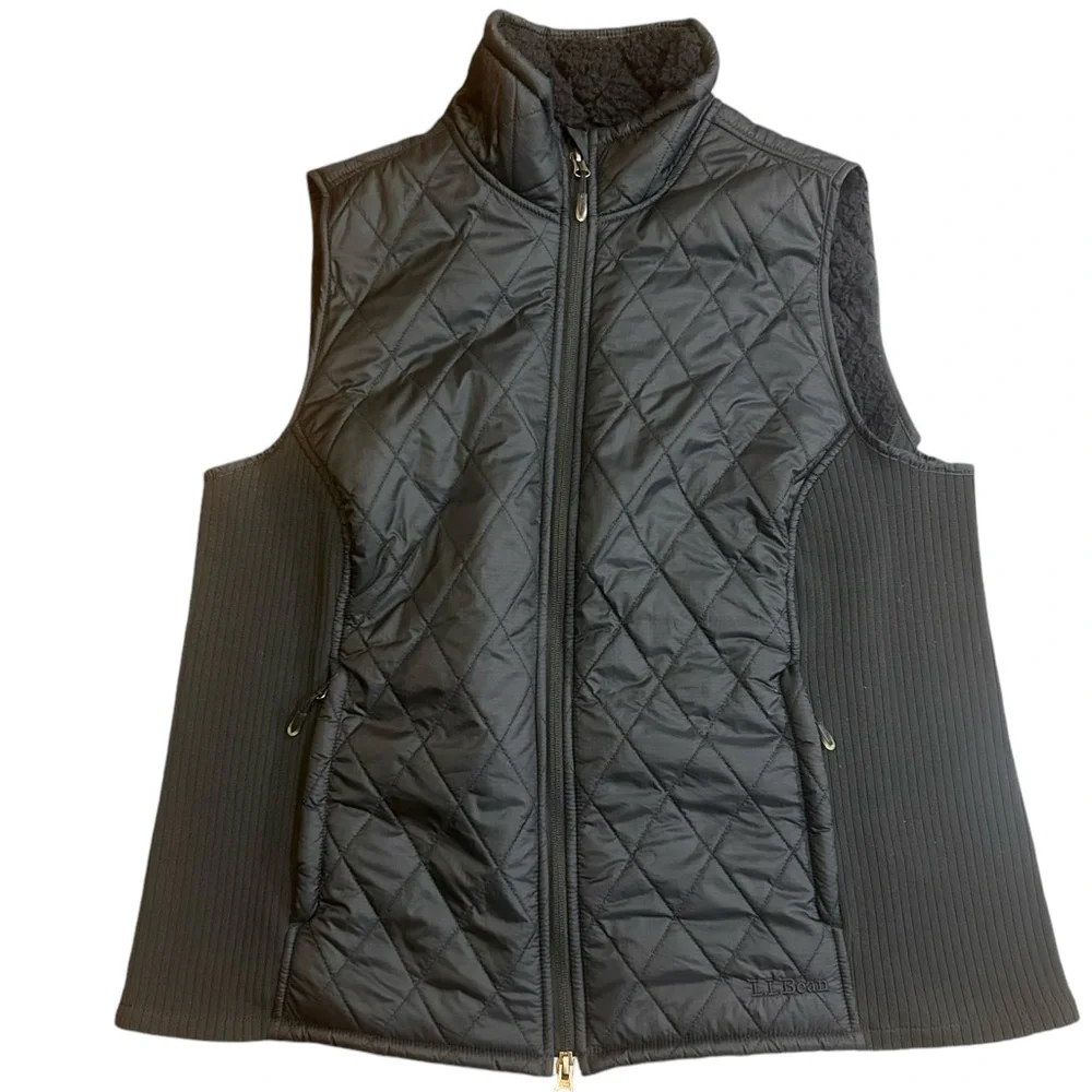 Women’s LL Bean Vest 1X Black - Picture 1 of 5